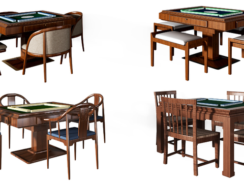 New Chinese Mahjong Table and Chair Combination