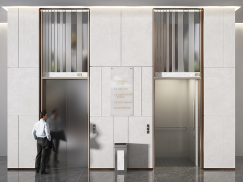 modern elevator door elevator hall