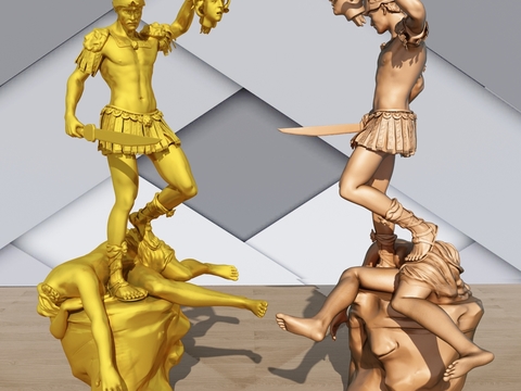 Nordic Battle of the Gods Sculpture