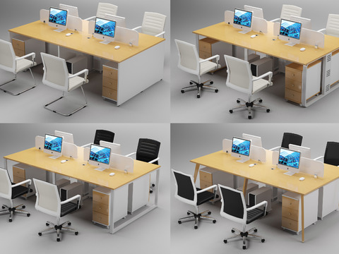 Modern Office Desk and Chair Staff Desk and Chair