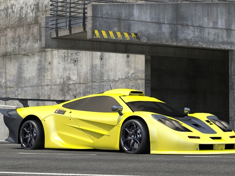 Yellow sports car car