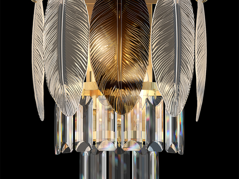 Affordable Luxury Style Wall Lamp Feather Wall Lamp Free