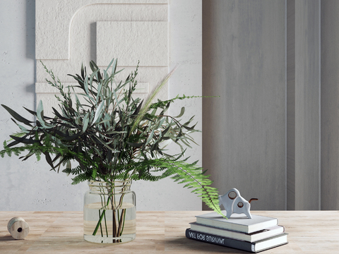 Modern Aquatic Vase Book Ornaments