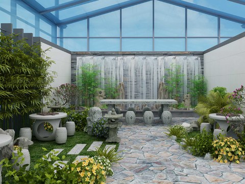 New Chinese Ecological Greenhouse Garden Free