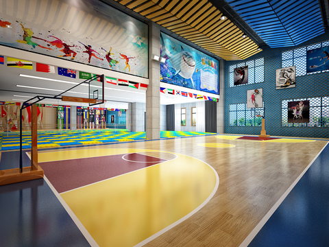 modern basketball hall