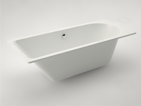 Modern Simple White Porcelain Bathtub Free