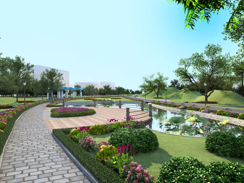 Modern Park Landscape