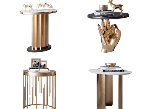 Modern Metal Side Table Ornaments Combination