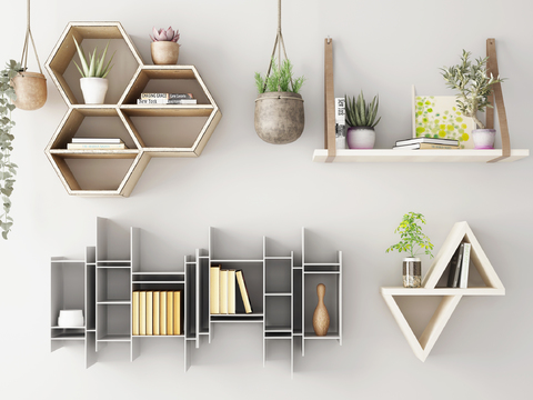 Nordic Storage Rack Shelf Combination