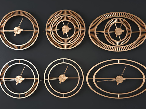 Modern metal clocks