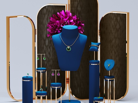 Modern jewelry display props