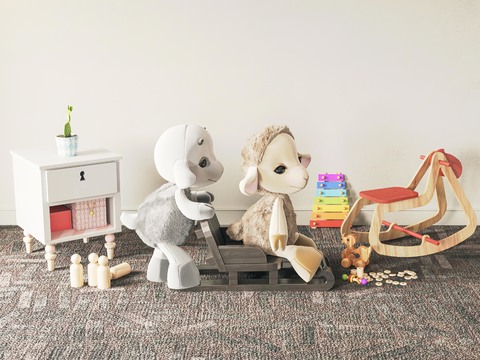 Modern children's toy bedside table