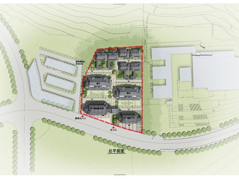 modern architecture landscape plan psd