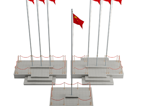 Modern Flag-raising Platform National Flag Platform