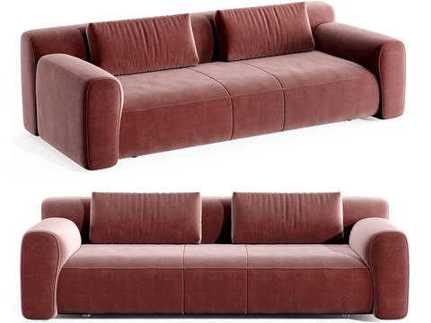 Flexform red sofa double sofa