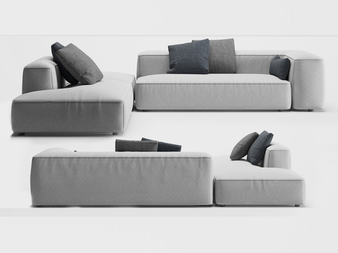 Modern Minimalist Fabric Multiplayer Sofa Free