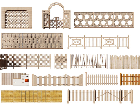 Natural wind solid wood fence fence fence