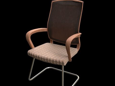 Modern Minimalist Solid Wood Stainless Steel Fabric Office Chair Free