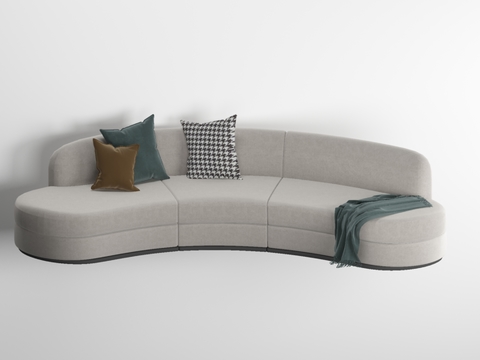 Modern fabric curved sofa free