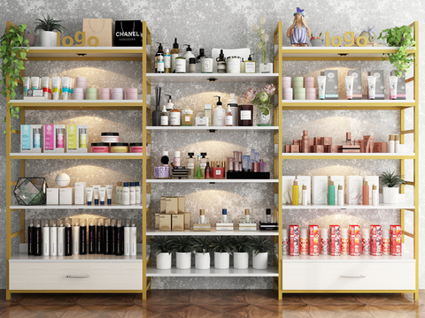 Modern Cosmetic Container Shelf