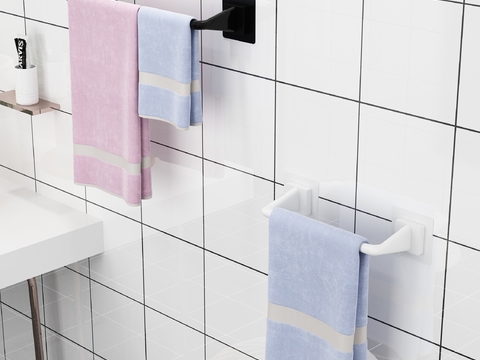 Modern towel rack