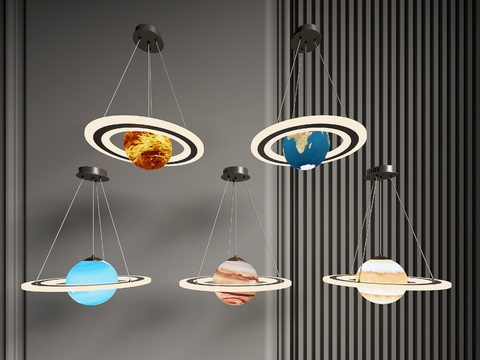 Modern Children's Planet Chandelier