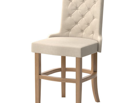 Simple European solid wood fabric Chair free