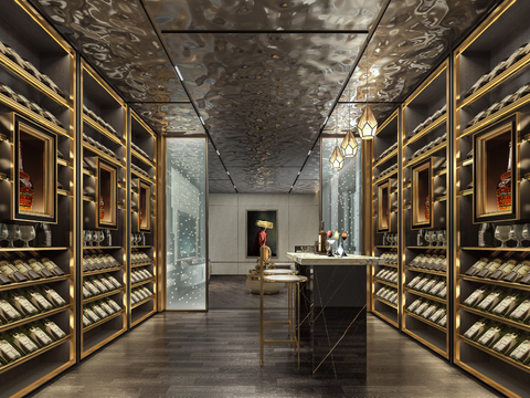 Modern Affordable Luxury Style Wine Tasting Room Wine Cellar