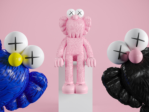 Modern KAWS Doll Sculpture Ornaments