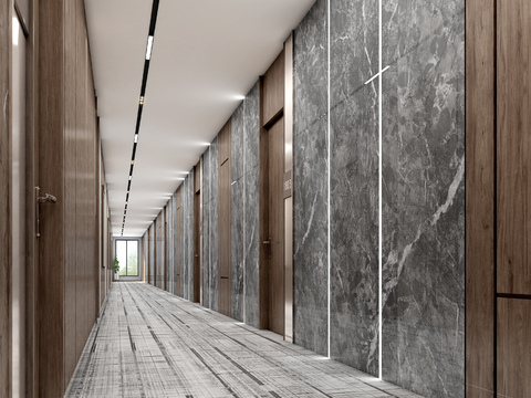 Modern Hotel Corridor