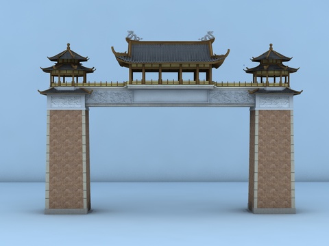 New Chinese Ancient Archway Free