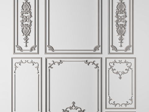 European-style gypsum carving corner line