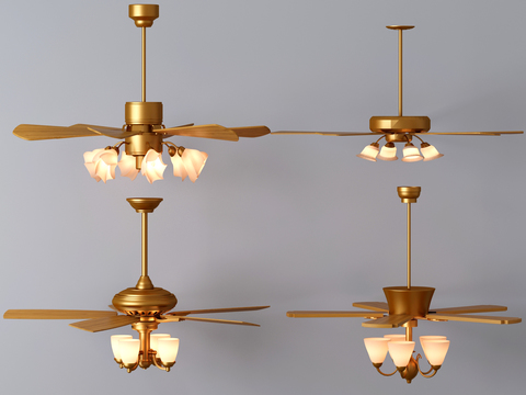 Modern Metal Integrated Ceiling Fan Chandelier