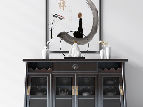 New Chinese-style Sideboard Decoration Hanging Picture Combination