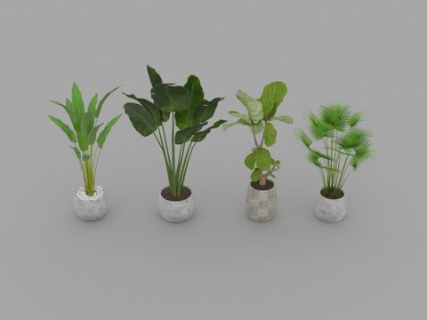 Modern Simple Green Plant Potted Plant Free