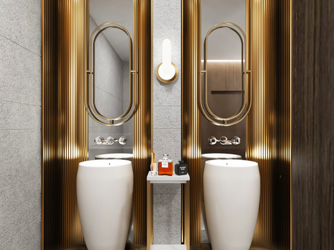 Modern Affordable Luxury Style Hotel Toilet Washbasin