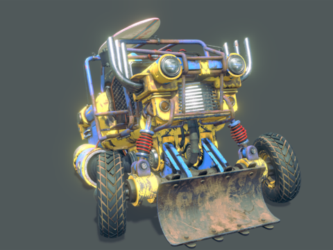 Industrial wind dune off-road bulldozer