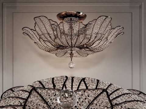 American Crystal Ceiling Lamp