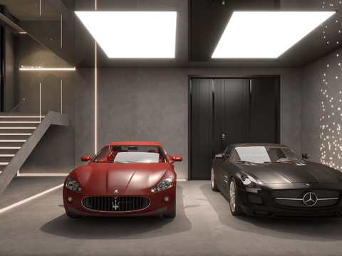 Modern underground garage parking