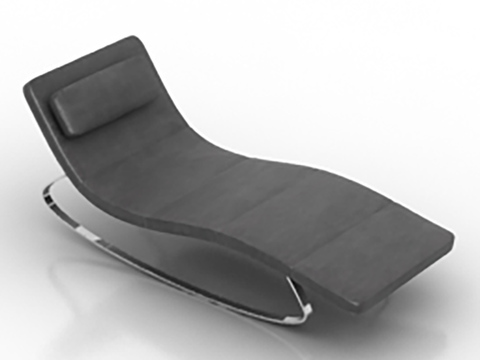 Modern Minimalist Stainless Steel Leather Recliner Free