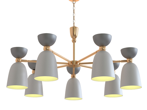 Multi-head chandelier hall chandelier free