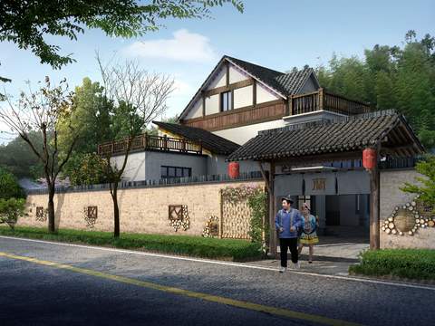 Appearance of new Chinese residential building psd