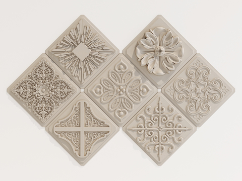 European-style carved embossed decorative board free