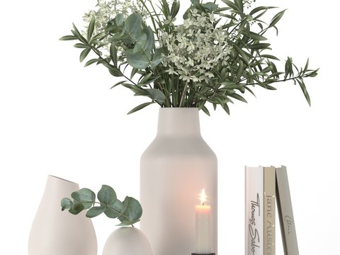 Modern Vase Candlestick Book Ornaments