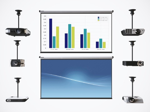 Modern Projector Projection Screen Combination