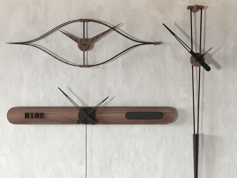 Modern solid wood wall clock hanging clock