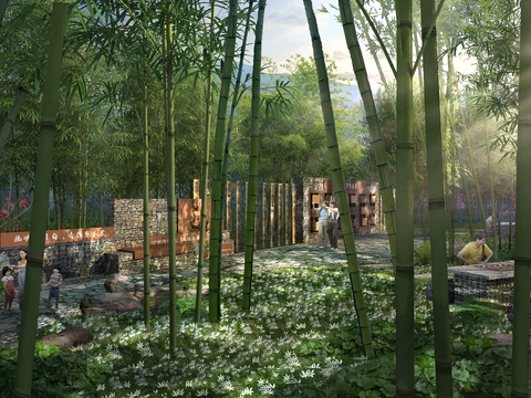 modern forest garden psd