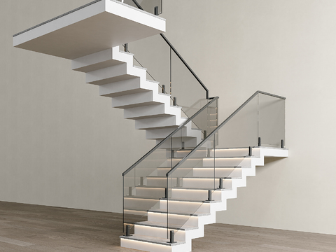 glass staircase suspended staircase