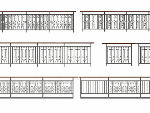 Wrought Iron Railing Guardrail River Barrier