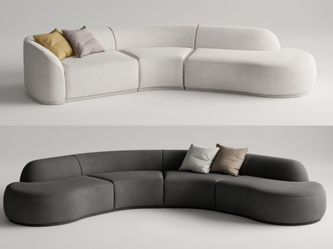 Rugiano Pierre shaped sofa curved sofa